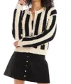 Allison New York Crochet Cardigan In Black/white In Multi