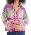 ALLISON NEW YORK CROPPED JODIE CARDIGAN IN MULTI PASTEL