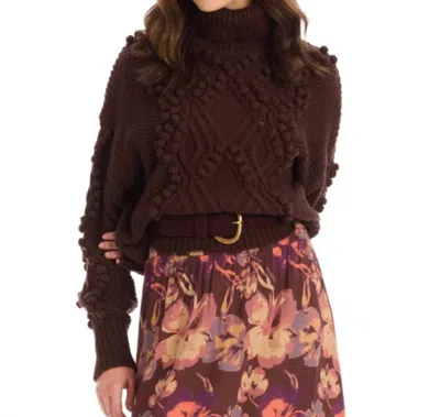 Allison New York Daphne Oversized Sweater In Espresso In Brown