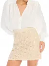 Allison New York Dawn Beaded Knit Mini Skirt In Sand In Neutral