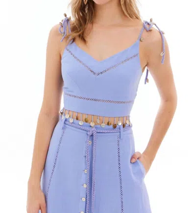 Allison New York Dina Crop Top In Periwinkle In Blue