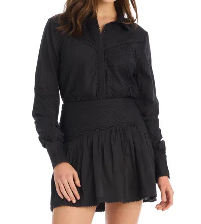 Allison New York Dina Mini Skirt In Black In Blue