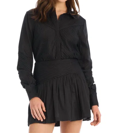 Allison New York Dina Mini Skirt In Black In Blue