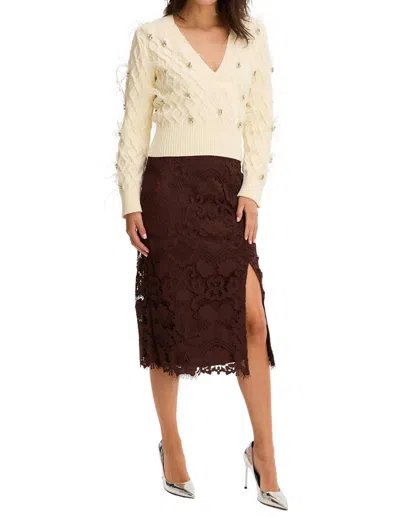 Allison New York Drea Skirt In Chocolate Brown