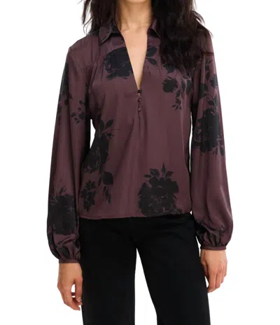 Allison New York Eden Blouse In Brown Floral