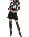 Allison New York Eliza Blouse In Black / Ivory Floral In Multi