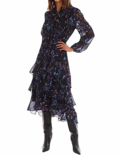 Allison New York Ella Midi Skirt In Black Floral In Multi