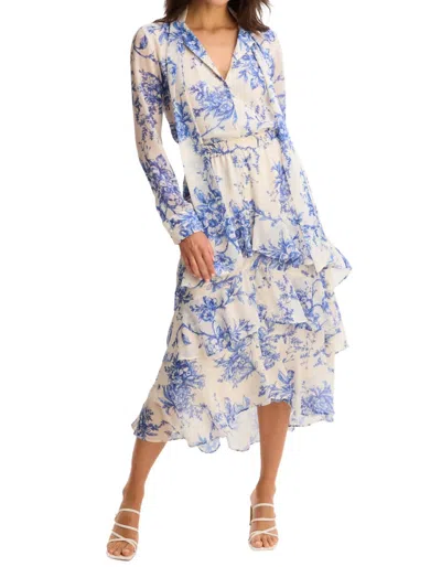 Allison New York Ella Midi Skirt In Blue Floral