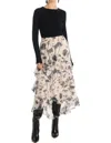 Allison New York Ella Midi Skirt In Ivory /black In Multi