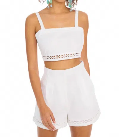 Allison New York Elodie Crop Top In White