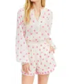 Allison New York Elsa Button Up Blouse In Pink In White