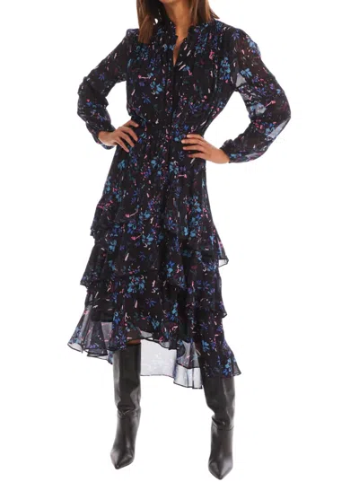 Allison New York Erica Long Sleeve Blouse In Black Floral