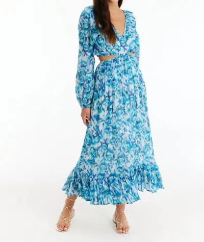 Allison New York Everly Maxi Dress In Floral Haze In Blue