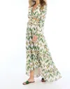 Allison New York Everyly Maxi Dress In Green Ikat In White