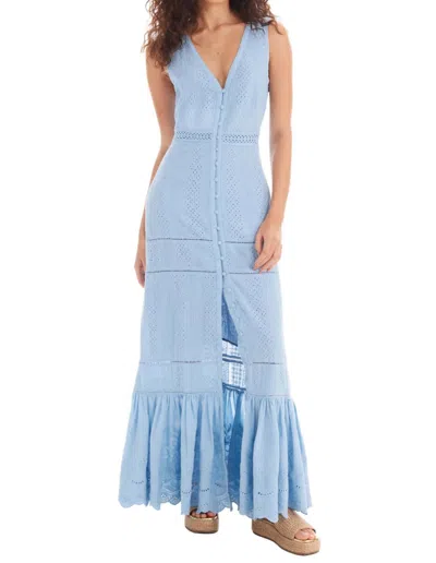 Allison New York Eyelet Aspen Dress In Denim Blue