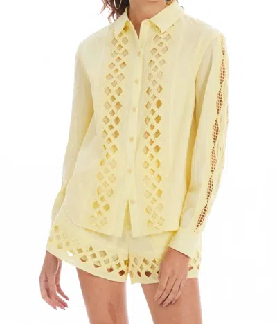 Allison New York Eyelet Nina Shirt In Butter In Yellow