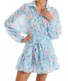 Allison New York Frankie Top In Irises In Blue