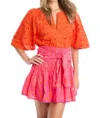 Allison New York Chase Mini Skirt In Pink Bohemia