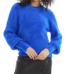 Allison New York Fuzzy Kora Sweater In Cobalt In Blue