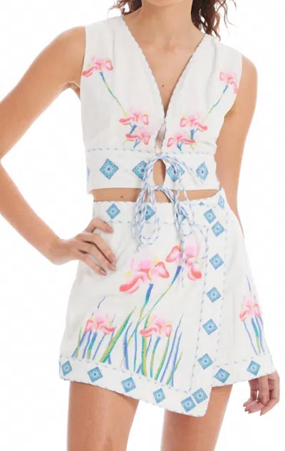 Allison New York Genevieve Vest In White Mlt
