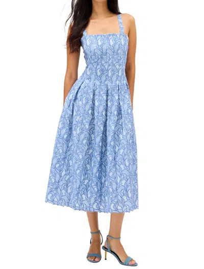 Allison New York Gianna Midi Dress In Blue Steel In Black