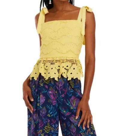 Allison New York Gina Tank Top In Sunshine Yellow In Multi