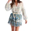 Allison New York Gwyneth Tie Blouse In Watercolor Floral In Multi