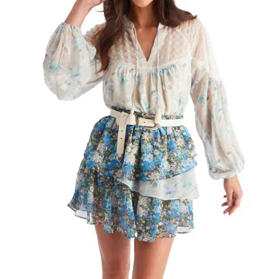 Allison New York Gwyneth Tie Blouse In Watercolor Floral In Multi
