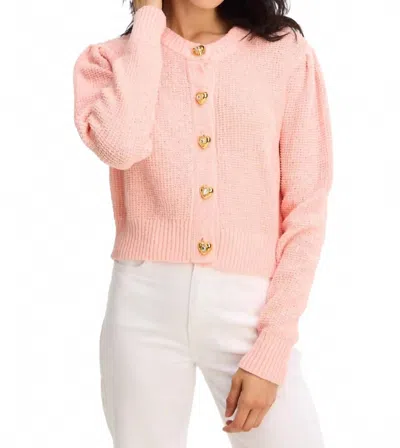 Allison New York Hearts Gia Cardigan In Light Pink