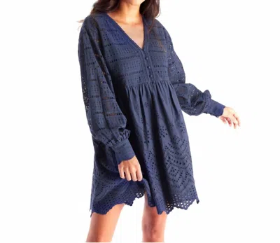 Allison New York Isabella Long Sleeve Dress In Blue