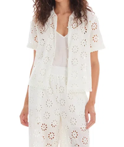 Allison New York Ivy Eyelet Top In Ivory In White