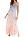 Allison New York Jackie Ruffle Maxi Dress In Multi In Multi