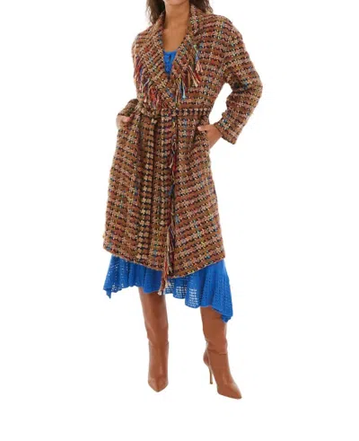 Allison New York Jasmine Tweed Jacket In Terracotta In Brown