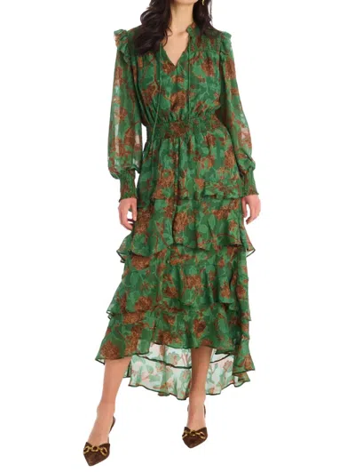 Allison New York Joleen Midi Dress In Forest Florals In Multi