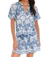 Allison New York Josephine V-neck Top In Coronet Blue In Blue