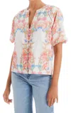 Allison New York Josephine Button Front Top In Multicolor In Purple