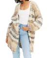Allison New York Josie Open Front Cardigan In Beige