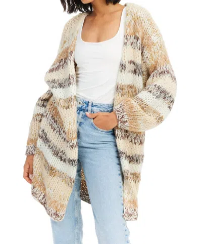 Allison New York Josie Open Front Cardigan In Beige