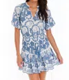 Allison New York Josephine V-neck Top In Coronet Blue In Blue