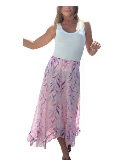 Allison New York Karina Midi Skirt In Purple In Pink