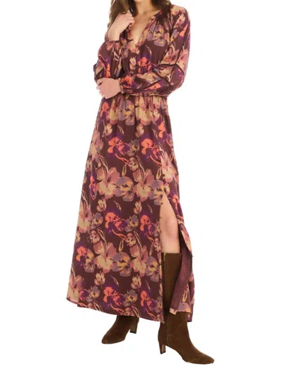 Allison New York Leo Maxi Dress In Brown Floral