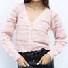 Allison New York Levy Crochet Cardigan In Blush Pink In Multi