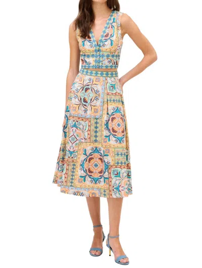 Allison New York Mabel Midi Skirt In Scarf Print In Multi