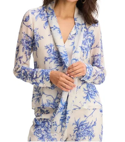 Allison New York Maribeth Blouse In Blue Floral In Multi