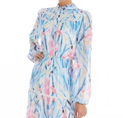 Allison New York Monica Blouse In Irises In Multi