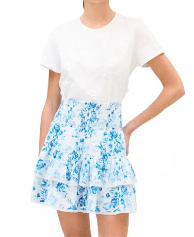 Allison New York Naomi Mini Skirt In Spring Florals In Multi