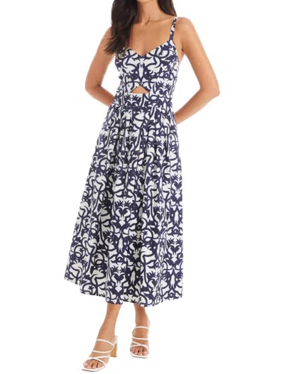 Allison New York Natalie Midi Dress In Damask In Multi
