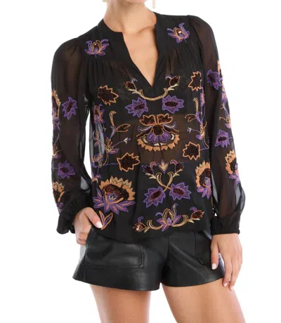 Allison New York Nicola Long Sleeve Blouse In Black