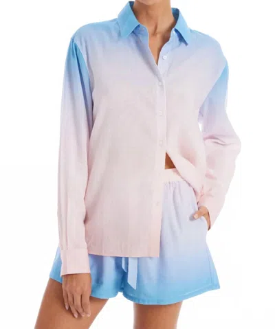 Allison New York Nina Shirt In Dusk Ombre In White