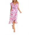 Allison New York Ophelia Wrap Midi Dress In Spring Mix In Pink